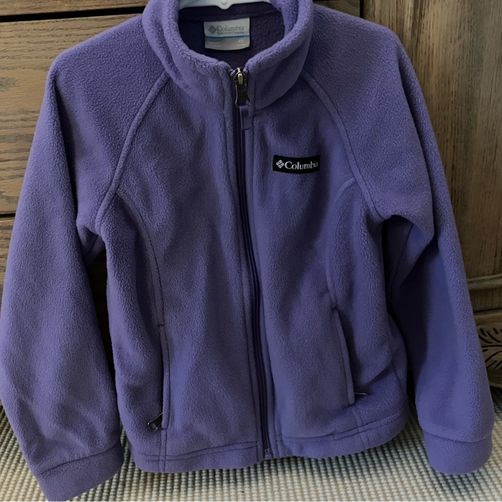 Columbia Deep Purple Fleece Jacket girls XS/6